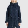 Khujo Femme NANDA2 Parka Dunkelblau -Khujo Soldes 99352eb7b4ab41ba8992a4879279c153
