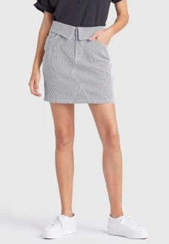 Khujo RASHY Jupe En Jean Blau Weiß Femme