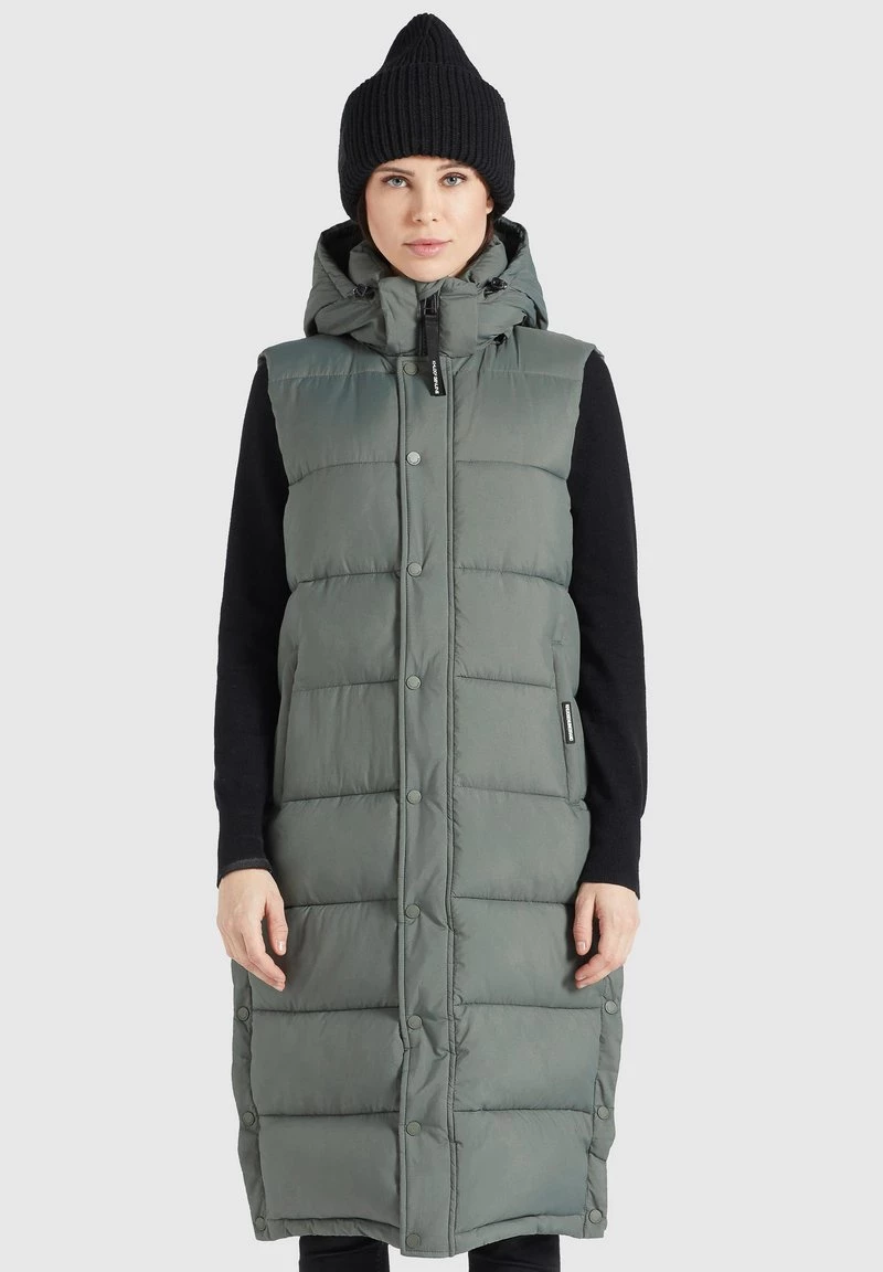 Khujo Femme MAGNETA MATT Veste Sans Manches Graugrün 3 Khujo Femme MAGNETA MATT Veste Sans Manches Graugrün