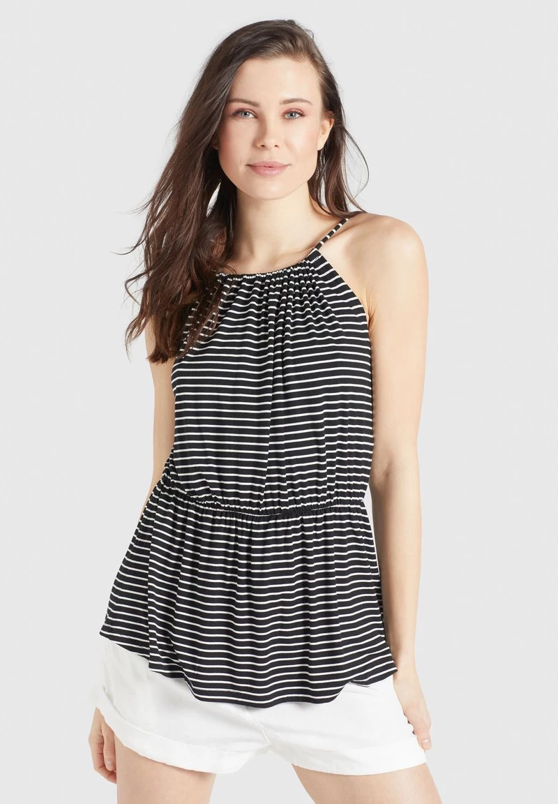 Khujo Femme VALDA Débardeur Schwarz Weiß Gestreift 11 Khujo Femme VALDA Débardeur Schwarz Weiß Gestreift – Image 9