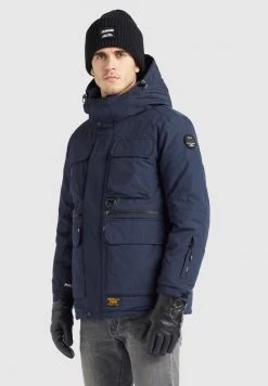 Khujo MARKS2 Veste D'hiver Dunkelblau Homme -Khujo Soldes 9b09aab751ac4c5186e5c80fadf97f03