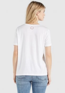 Khujo Femme BANANI HEY T Shirt Imprimé Weiß -Khujo Soldes 9b389d77f8d449999063000fc6bfd633