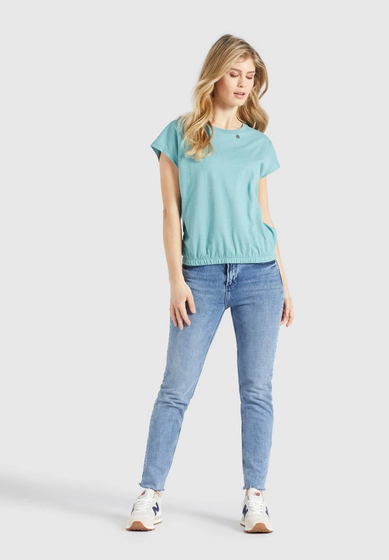 Khujo MARIKA T Shirt Imprimé Aqua Meliert Femme 4 Khujo MARIKA T Shirt Imprimé Aqua Meliert Femme – Image 2
