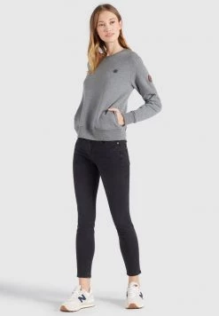 Khujo Femme LISEL Sweatshirt Grau Meliert -Khujo Soldes 9ccc7da39dda4cdcbd98bfe0e1008730