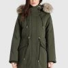 Khujo Femme HARUNA Veste D'hiver Dunkeloliv -Khujo Soldes 9e73271bd4694271a82949d529e8ba5b