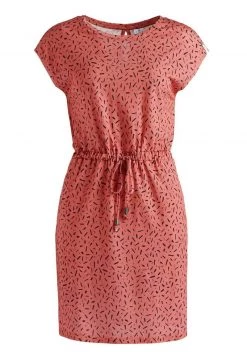 Khujo SAMMY Robe Fourreau Rosa Schwarz Gemustert Femme -Khujo Soldes 9ecb50408d434f1e82d256a72844d54c