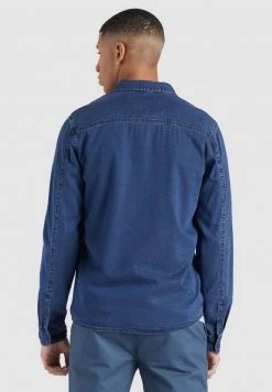Khujo Homme POSTO Chemise Denim Blau -Khujo Soldes 9edcc8ea44d640f59574485331eedec4