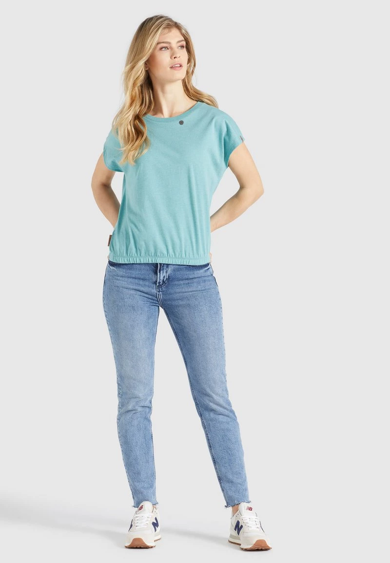 Khujo MARIKA T Shirt Imprimé Aqua Meliert Femme 6 Khujo MARIKA T Shirt Imprimé Aqua Meliert Femme – Image 4