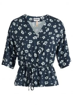 Khujo Femme RINALDA Blouse Blau Weiß Geblümt -Khujo Soldes a09bf80e6b2d449fabea5125364b5577