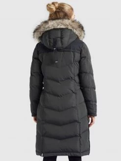 Khujo LUBECK LONG Veste D'hiver Dunkelgrau Femme -Khujo Soldes a12f6f84a8a549ac8c9a337d00024631
