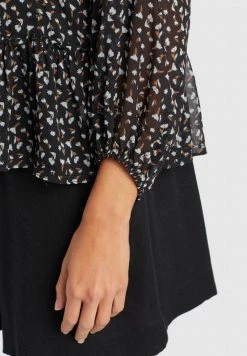 Khujo KLEMENTINA Blouse Black/blue Femme -Khujo Soldes a170f9db761c4d86a9d20127aef7cf74