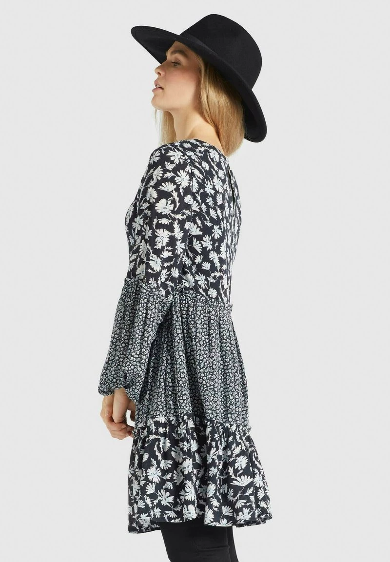 Khujo Femme GRANATA Robe De Jour Schwarz Weiß 10 Khujo Femme GRANATA Robe De Jour Schwarz Weiß – Image 8