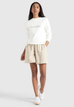 Khujo Femme CREOLE Sweatshirt Weiß -Khujo Soldes a4a04d859af24b79b4a14c3e401e5f09