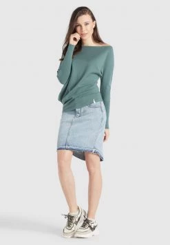 Khujo YODES Pullover Aqua Femme -Khujo Soldes a50bec8d5dee470a9363a886d2dca723