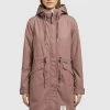 Khujo Femme NANDA3 Parka Mauve -Khujo Soldes a5d973479ba744048eb50917d4e6a97f