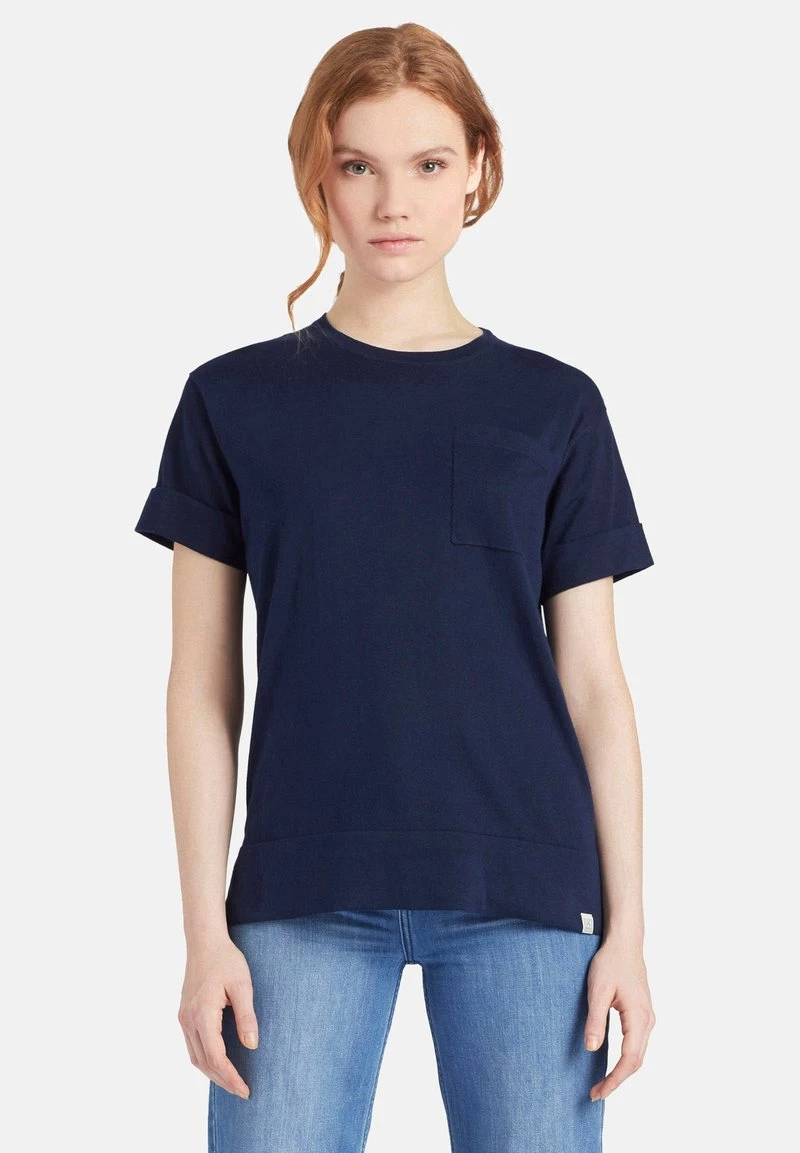 Khujo ALLMUT T Shirt Basique Dark Blue Femme 3 Khujo ALLMUT T Shirt Basique Dark Blue Femme