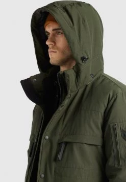 Khujo BOYNTON Veste D'hiver Dunkeloliv Homme -Khujo Soldes a8ff381904f84f0fb43e030471a0f491