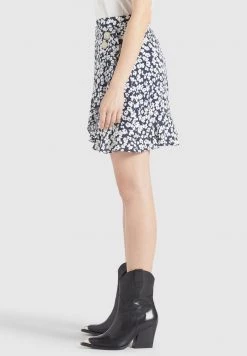 Khujo UNDINE Jupe Trapèze Dunkelblau Weiß Geblümt Femme -Khujo Soldes a9b11584a1784e7db3233bd0969646eb