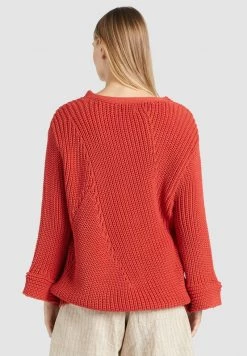 Khujo NIKKI Pullover Burned Orange Femme -Khujo Soldes ab33b0d49209417ebafe70cac491af1e