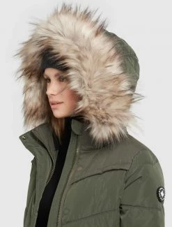 Khujo Femme LUBECK LONG5 Veste D'hiver Dunkeloliv -Khujo Soldes ab4bc7a7a0394f47975f9f84ee914b14