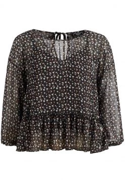 Khujo KLEMENTINA Blouse Black/blue Femme -Khujo Soldes acc4cf22f89c416ca31432fcfb3d6a8f