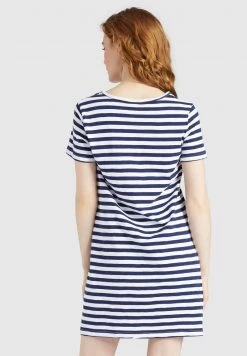 Khujo Femme VAISHALI Robe En Jersey Blau Gestreift -Khujo Soldes ad64b65d0e7141028ca6c53edc21902a