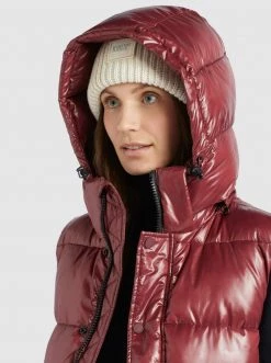 Khujo MARGARIDA SHINY Veste Sans Manches Weinrot Glänzend Femme -Khujo Soldes ad8525873cc7498dabb2c92e53566ab6