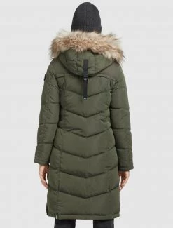 Khujo Femme LUBECK LONG5 Veste D'hiver Dunkeloliv -Khujo Soldes b00a8e95206c45228f44d4a0041b03f3
