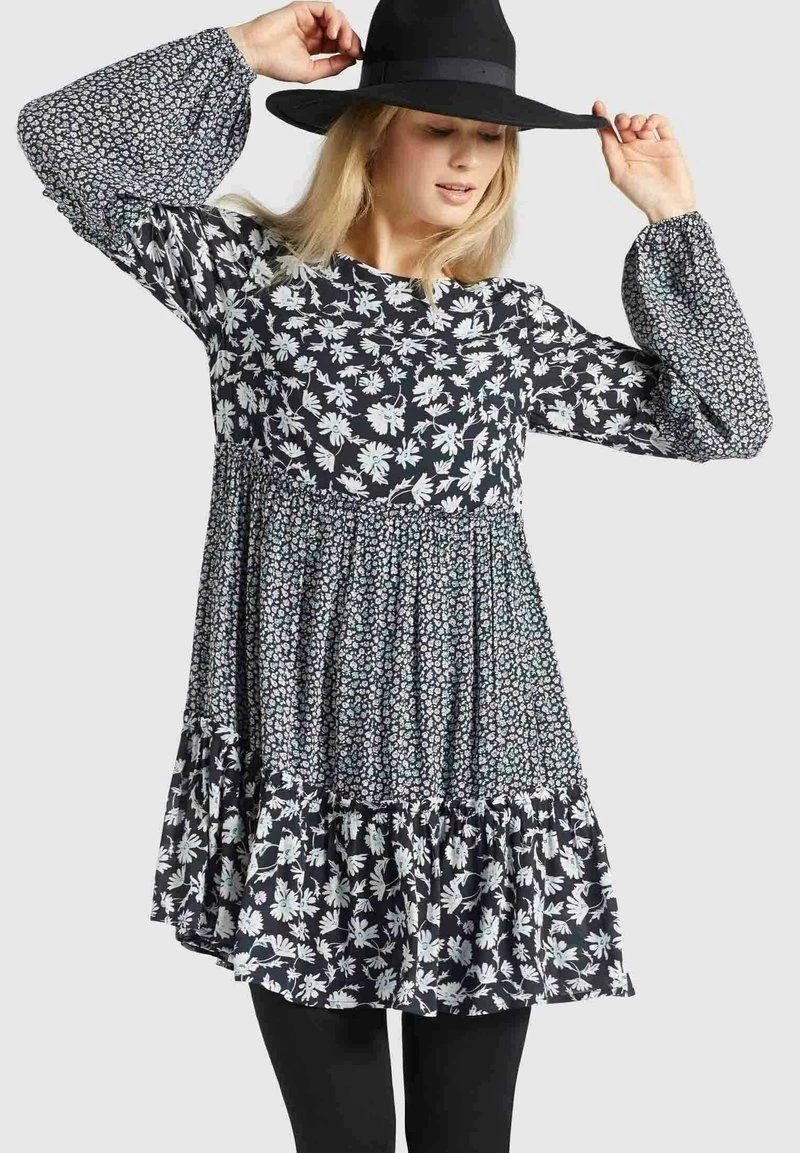 Khujo Femme GRANATA Robe De Jour Schwarz Weiß 3 Khujo Femme GRANATA Robe De Jour Schwarz Weiß