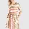 Khujo Femme GABY Robe En Jersey Mehrfarbig Gestreift