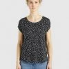 Khujo TALAJA T Shirt Imprimé Schwarz Weiß Gemustert Femme -Khujo Soldes b7d53fe166c74ade8f696dbf9d950941