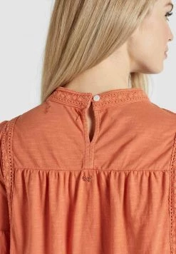 Khujo Femme TINCA Blouse Terrakotta -Khujo Soldes b85d1a36237446019a967dec4d8549df