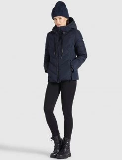 Khujo EIJA2 Veste D'hiver Dunkelblau Femme -Khujo Soldes b946819fe92d4013bc78741a9bf1db9f