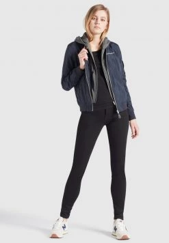 Khujo Femme LARIFA Blouson Bomber Dunkelblau -Khujo Soldes bab8469bf80b410087d10ae2e4d5a8c6