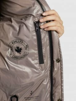 Khujo Femme GERDA SHINY Veste D'hiver Taupe Glänzend -Khujo Soldes bc4f91dc82204d6abf13b365387f05fa