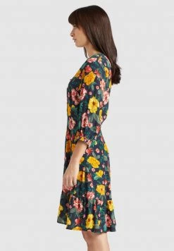 Khujo SAVORY Robe De Jour Multi Coloured Femme -Khujo Soldes be6ec637e3fd46ae841fb402414b0a07
