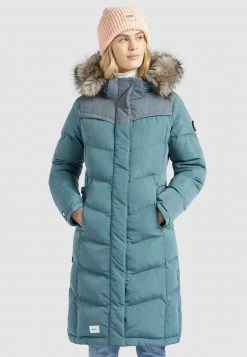 Khujo Femme LUBECK LONG Veste D'hiver Blaugrau