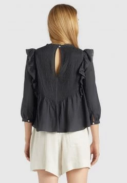 Khujo HALIA Blouse Black Femme -Khujo Soldes c03d1ba6989e4365ae995231bd461418