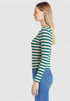 Khujo SICHUAN T Shirt à Manches Longues Grün Beige Gestreift Femme 13 Khujo SICHUAN T Shirt à Manches Longues Grün Beige Gestreift Femme -Khujo Soldes c262603868704f00815065a5a9d134f8