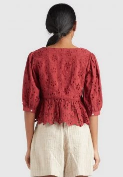 Khujo Femme GALILEA Blouse Rotbraun -Khujo Soldes c3b9e45cca504fcdba4fc2d125a635f6