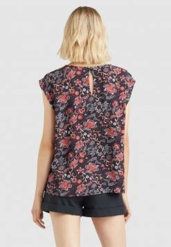 Khujo Femme LERATO Blouse Dunkelblau Gemustert -Khujo Soldes c50ba33f8d7f455eb8efadc1483e859b