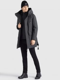 Khujo DANCER Veste D'hiver Dunkelgrau Homme -Khujo Soldes c5da7b9fba374145965ad2088d35a830