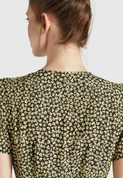 Khujo Femme PORGY Robe De Jour Schwarz Gelb Geblümt -Khujo Soldes c98af979166940db986474c8866f485e