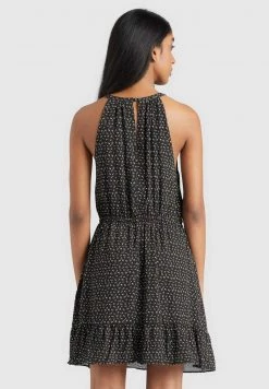 Khujo KELSA Robe De Jour Schwarz Geblümt Femme -Khujo Soldes cad02dbe87ed4627b32aac1696e5f0fd