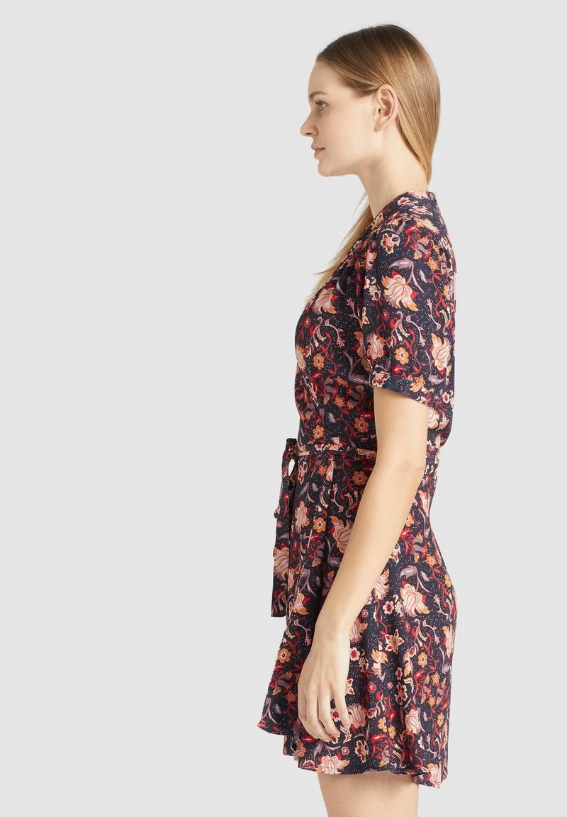 Khujo Femme FROMMET Robe De Jour Orange Rot Gemustert 7 Khujo Femme FROMMET Robe De Jour Orange Rot Gemustert – Image 5