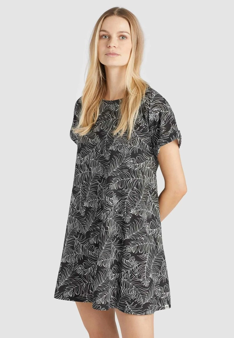 Khujo Femme IOCASTE Robe En Jersey Schwarz Gemustert 3 Khujo Femme IOCASTE Robe En Jersey Schwarz Gemustert