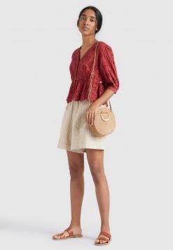 Khujo Femme GALILEA Blouse Rotbraun -Khujo Soldes d12bd1313d8e47bbb1b21104e011e2ae