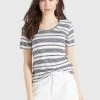 Khujo PERGOLA T Shirt Basique Naturweiß Dunkelblau Gestreift Femme 1 Khujo PERGOLA T Shirt Basique Naturweiß Dunkelblau Gestreift Femme -Khujo Soldes d4087d4b304447549e19b2987b74eadb