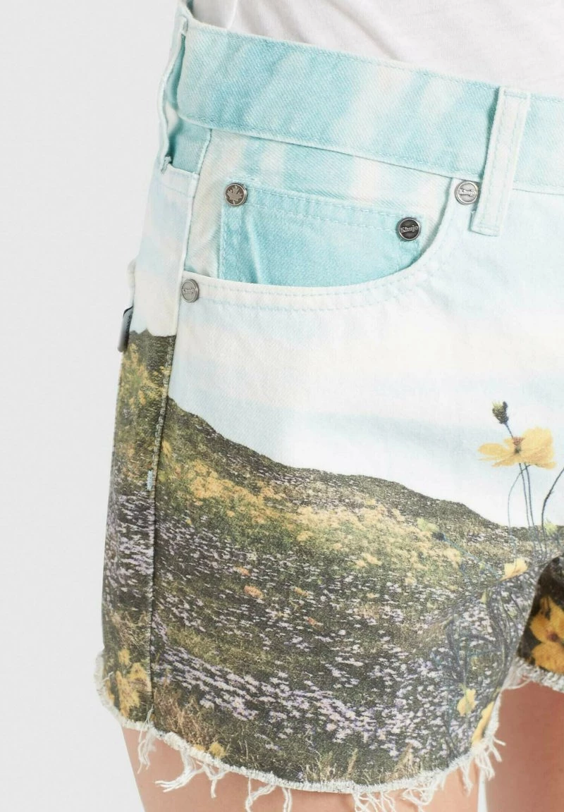 Khujo ANOUK Short En Jean Blau Weiß Gemustert Femme 11 Khujo ANOUK Short En Jean Blau Weiß Gemustert Femme – Image 9