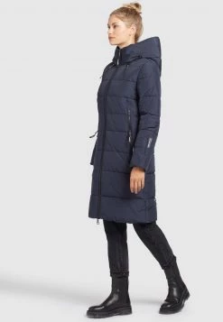 Khujo JILIAS Veste D'hiver Dunkelblau Femme -Khujo Soldes d4faccce27a44a2891a3e81e690db257